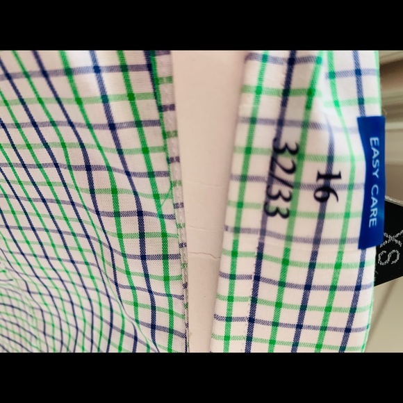 NEW LONG SLEEVE MENS PLAID SHIRT SIZE 16 32/33 - Picture 5 of 7